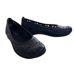 David Tate Navy Blue Seal Laser Cut Perforated Leather Brazil Size M